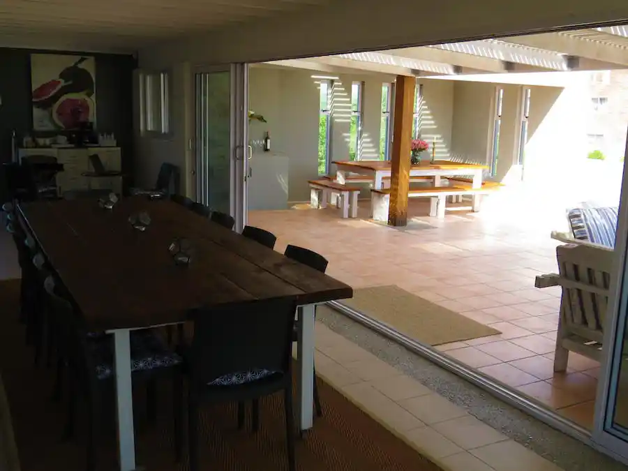 Indoor and outdoor dining spaces